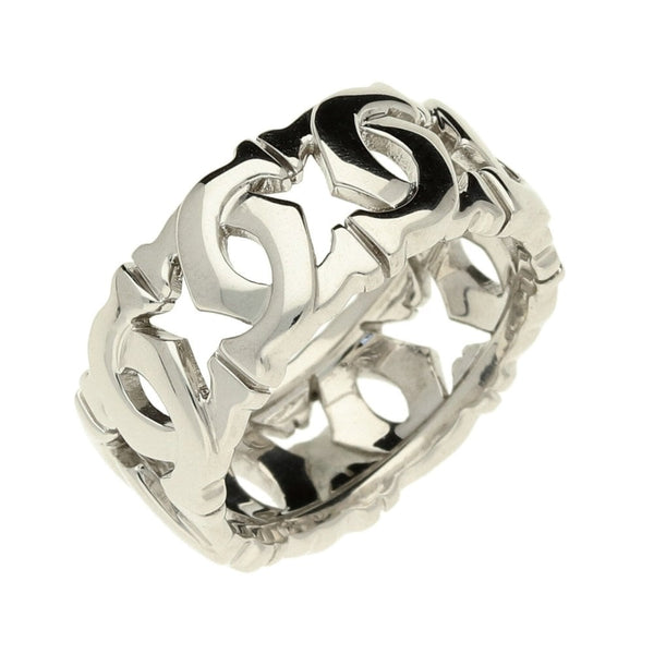 18ct White Gold Cartier C de Cartier Ring - Size J - 6.4g
