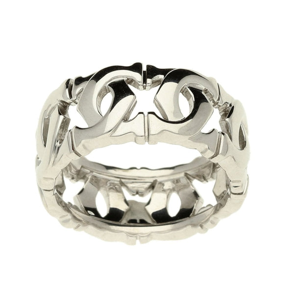 18ct White Gold Cartier C de Cartier Ring - Size J - 6.4g