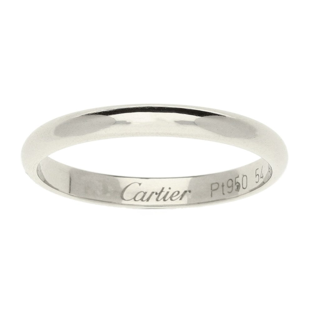 Platinum Cartier 1895 Wedding Ring - Size N