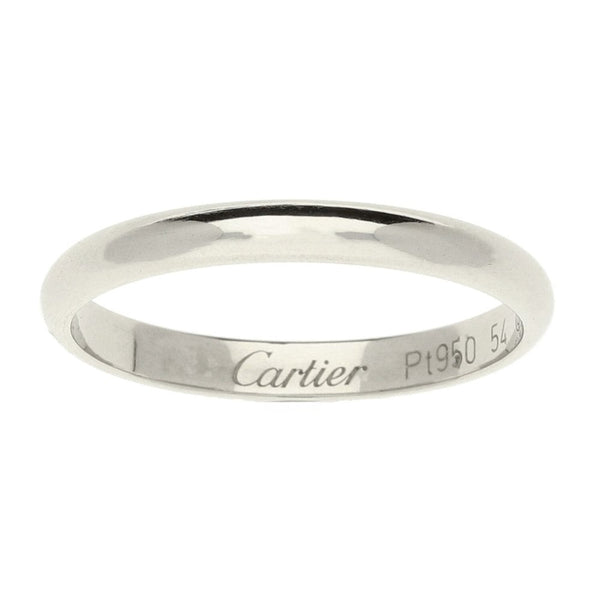Platinum Cartier 1895 Wedding Ring - Size N