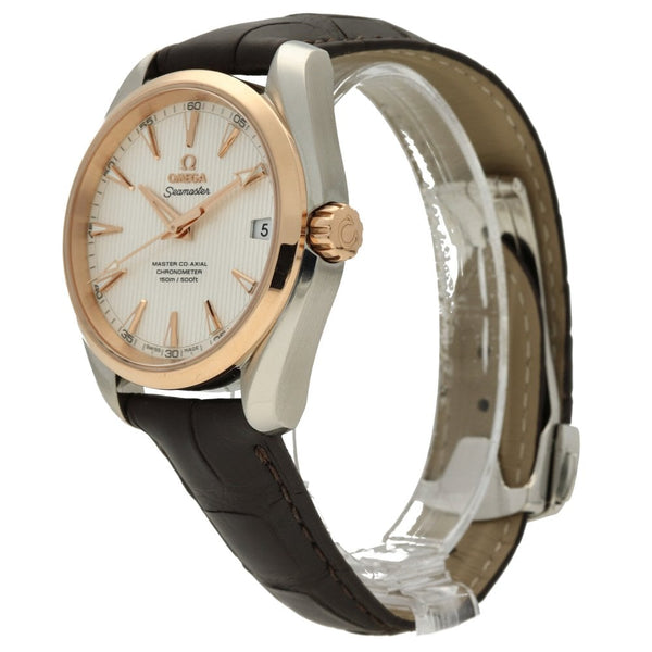 Omega Seamaster Rose Gold & Leather Strap