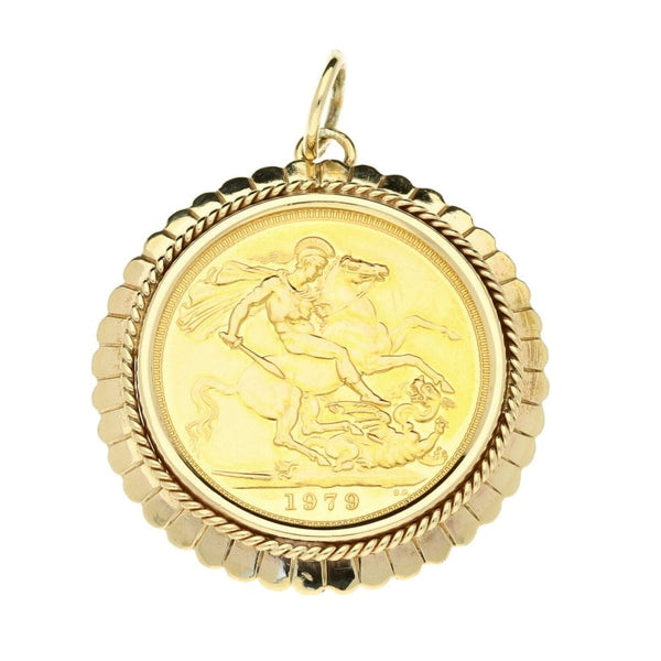 9ct Yellow Gold Queen Elizabeth 1979 Full Sovereign Coin