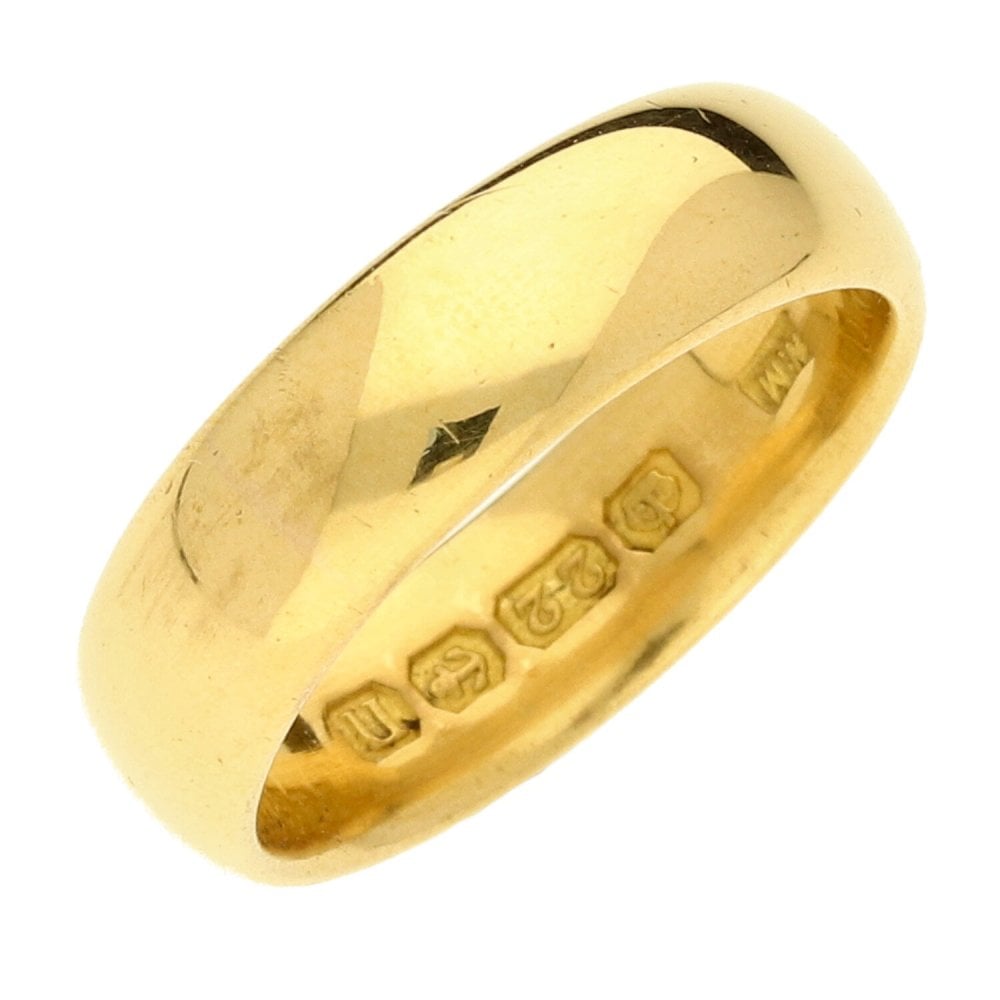 22ct Gold Ladies Wedding Ring-Size K