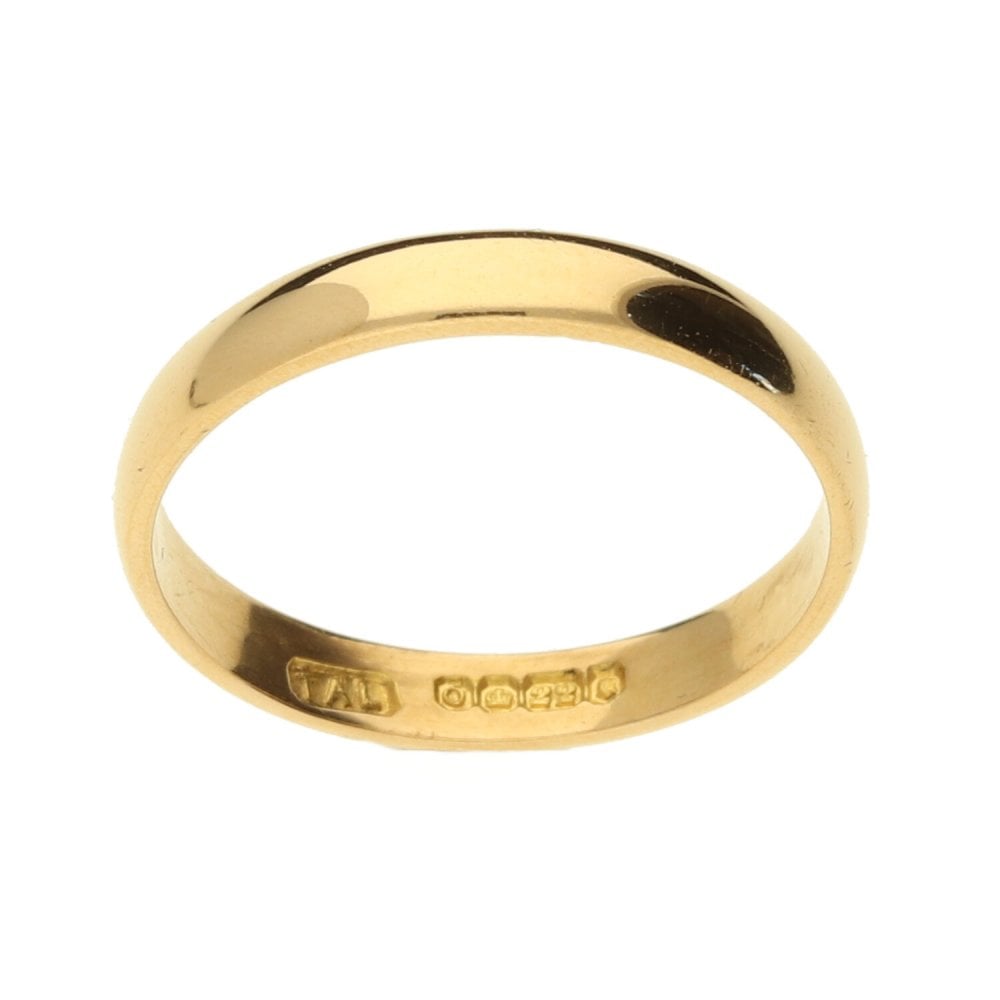 22ct Gold Ladies Wedding band-Size  M