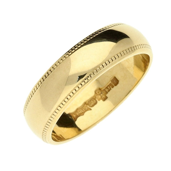 9ct Yellow Gold Ladies Wedding Ring-Size J