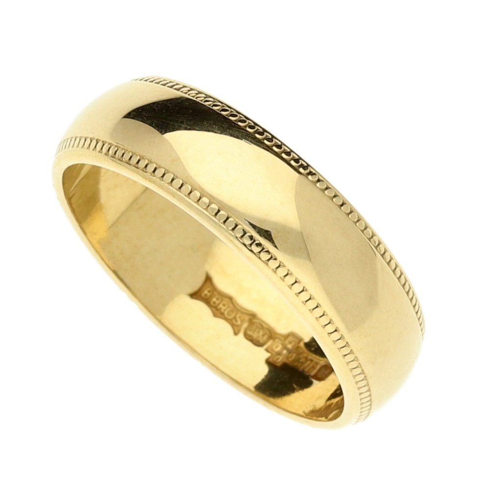 9ct Yellow Gold Ladies Wedding Ring-Size J