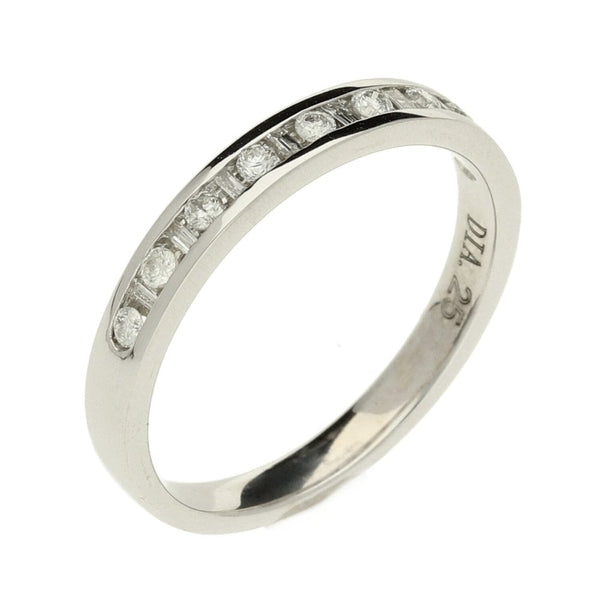 18ct White Gold Diamond Half Eternity Ring - Size N