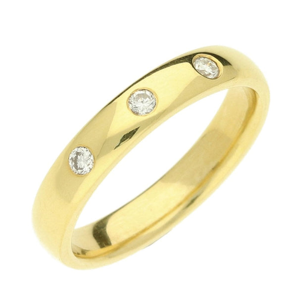 18ct Yellow Gold Diamond Wedding Ring - Size M