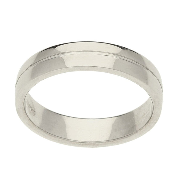 9ct White Gold Wedding Ring - Size J