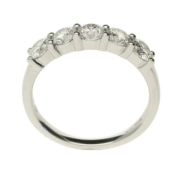18ct White Gold Diamond Half Eternity Ring -1.00ct