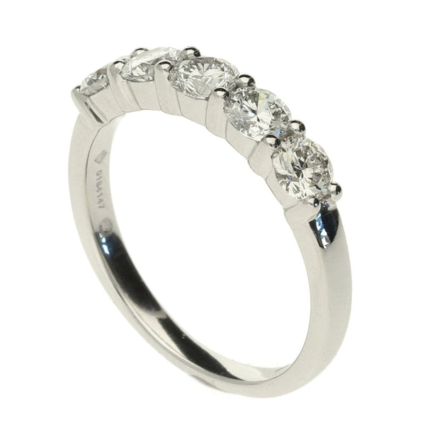 18ct White Gold Diamond Half Eternity Ring -1.00ct
