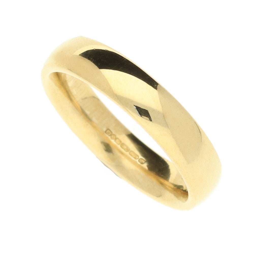9ct Yellow Gold Wedding Ring - Size J - 3.8g