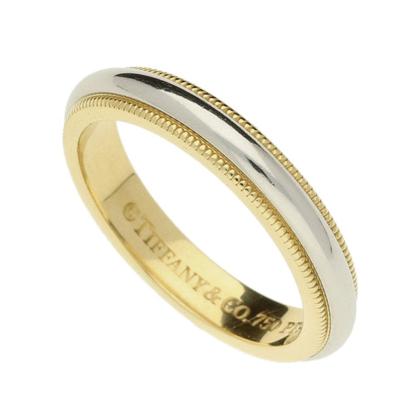 Tiffany & Co Gold & Platinum Milgrain Wedding Ring - Size L