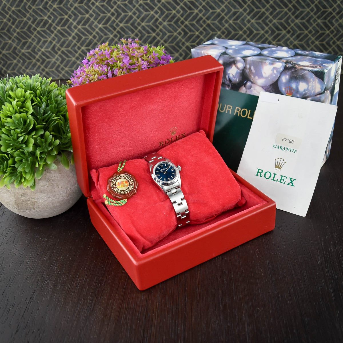 Oyster Perpetual 67180 - Ladies Watch - Blue Dial - 1997