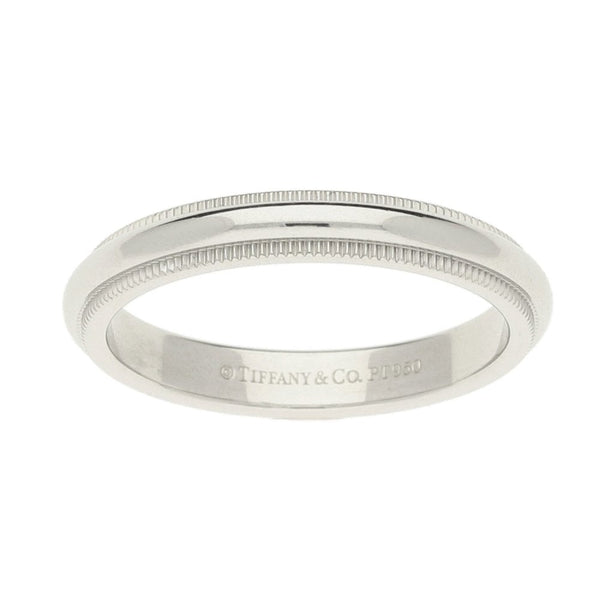 Tiffany & Co Platinum Milgrain Wedding Ring - Size M