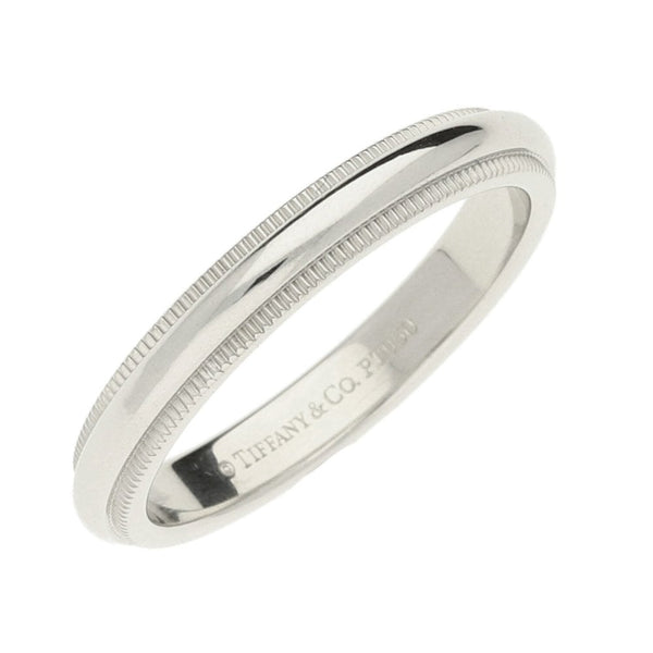 Tiffany & Co Platinum Milgrain Wedding Ring - Size M