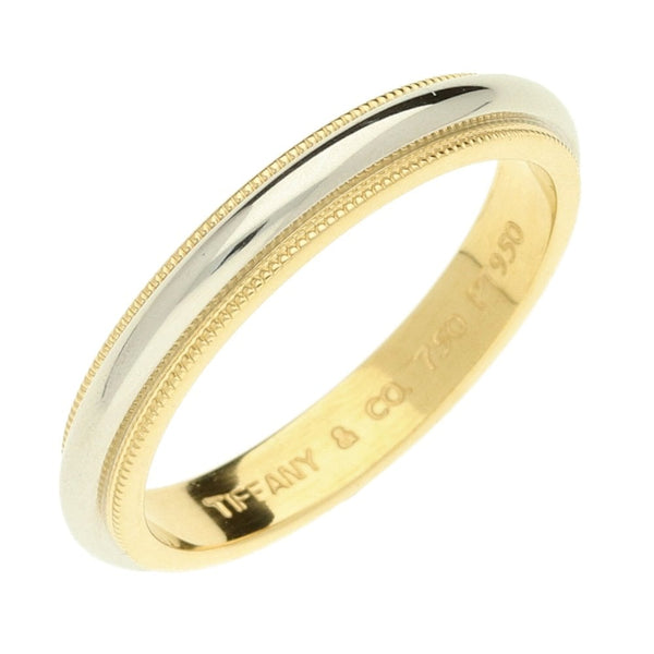 Tiffany & Co Gold & Platinum Milgrain Wedding Ring - Size R½