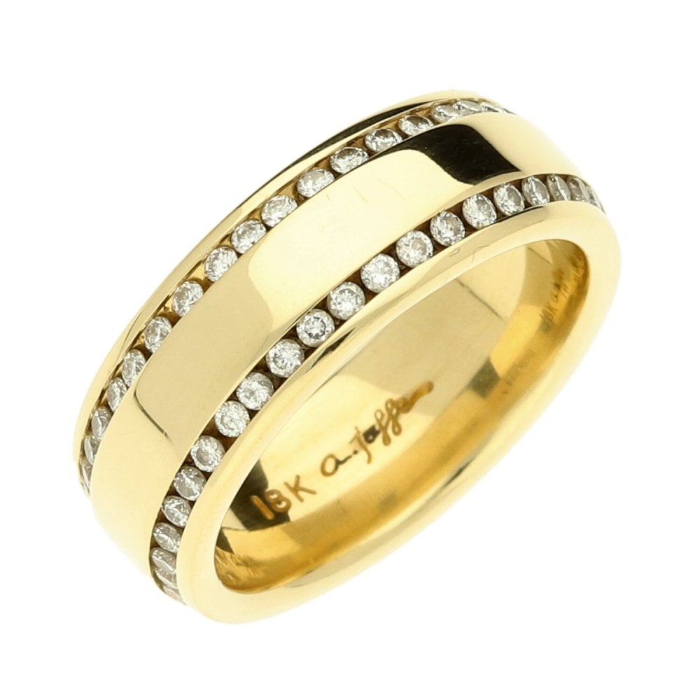 18ct Gold Diamond Wedding Ring - Size M