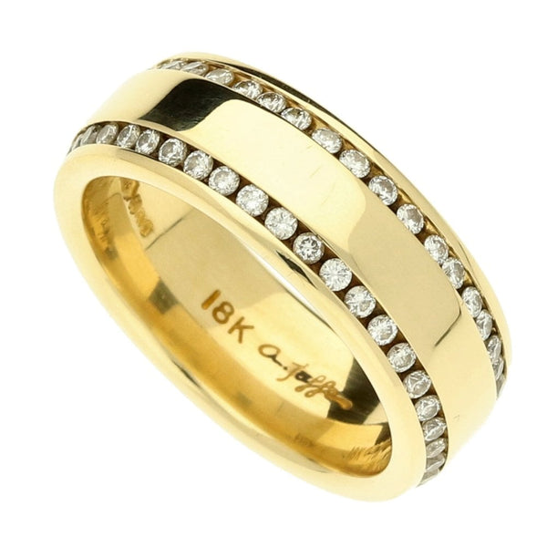 18ct Gold Diamond Wedding Ring - Size M