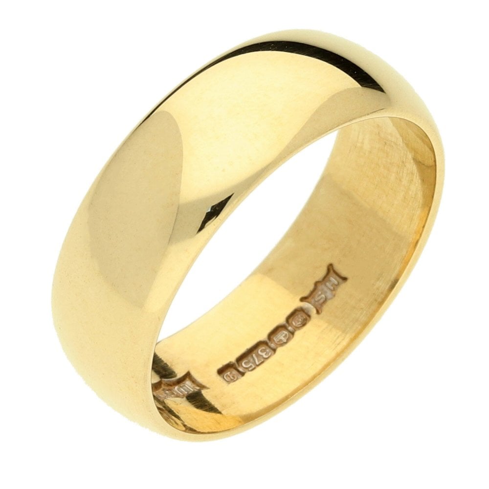 9ct Gold Wedding Ring - Size O - 4.8g