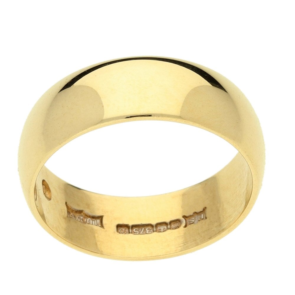 9ct Gold Wedding Ring - Size O - 4.8g