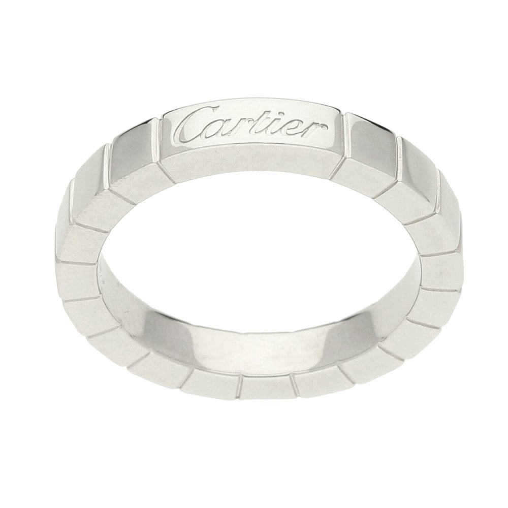 18ct White Gold- Cartier- Ladies -Wedding Ring- Size J