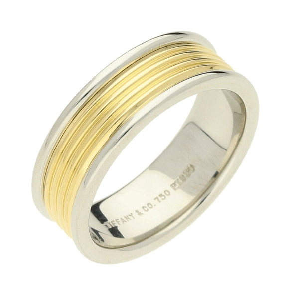 18ct Yellow Gold & Platinum Tiffany Ring Size-J
