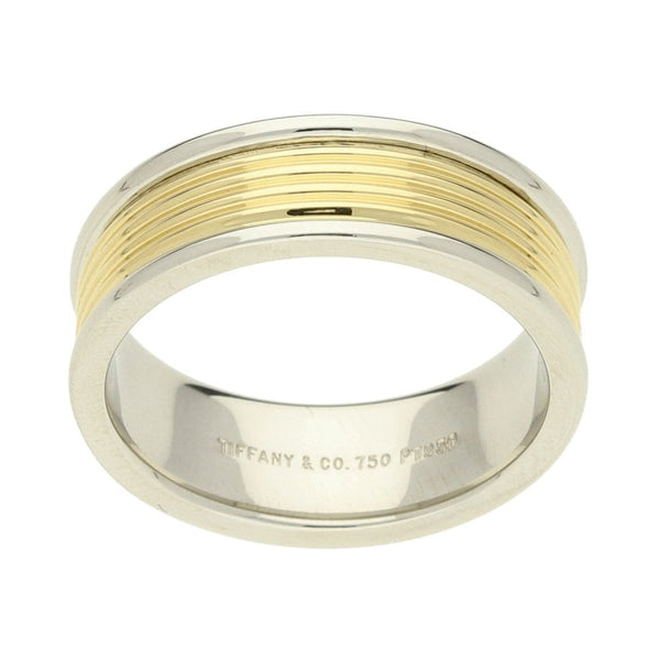 18ct Yellow Gold & Platinum Tiffany Ring Size-J