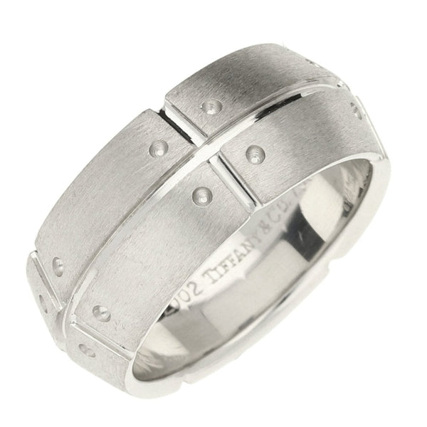 18ct White Gold Tiffany Wedding Band - Size K - 9.7g