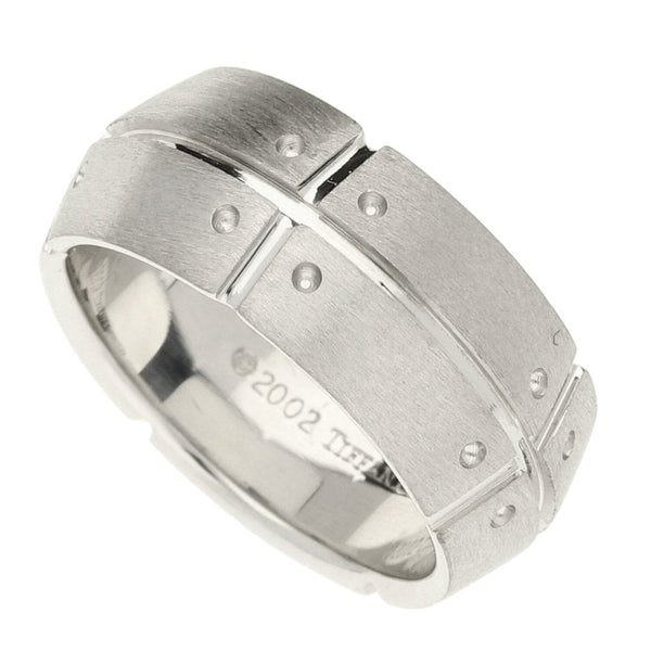 18ct White Gold Tiffany Wedding Band - Size K - 9.7g