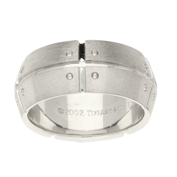 18ct White Gold Tiffany Wedding Band - Size K - 9.7g