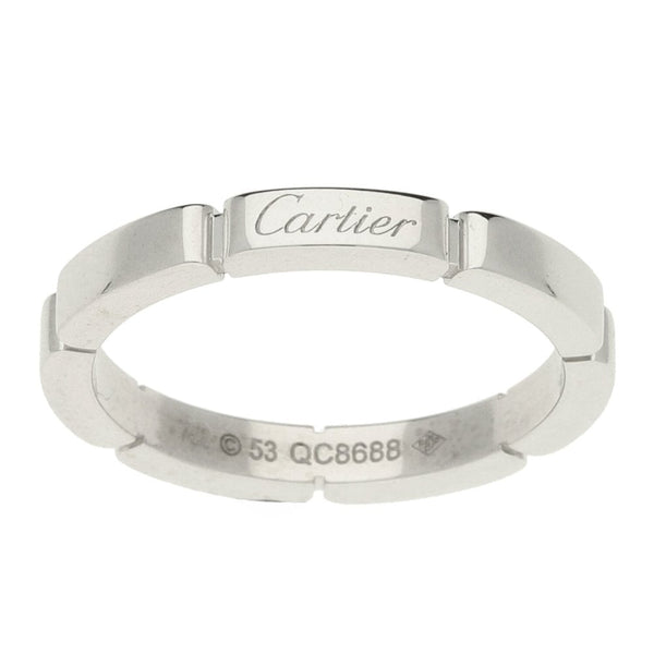 18ct White Gold- Cartier Mallion Panthere Wedding Ring- Size M