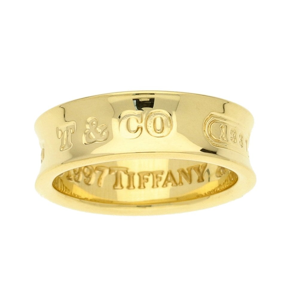 18ct Yellow Gold Tiffany & Co 1837 Ring -Size K
