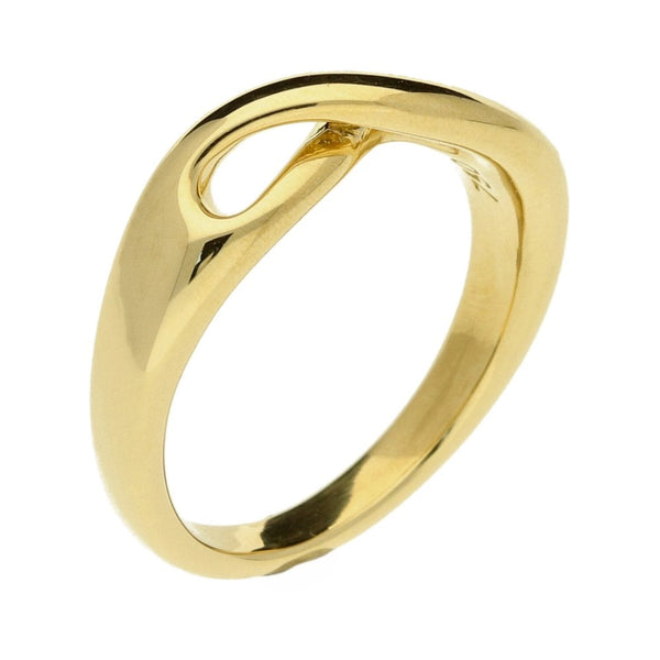 18ct Yellow Gold Tiffany Twist Band - Size K - 5.1g