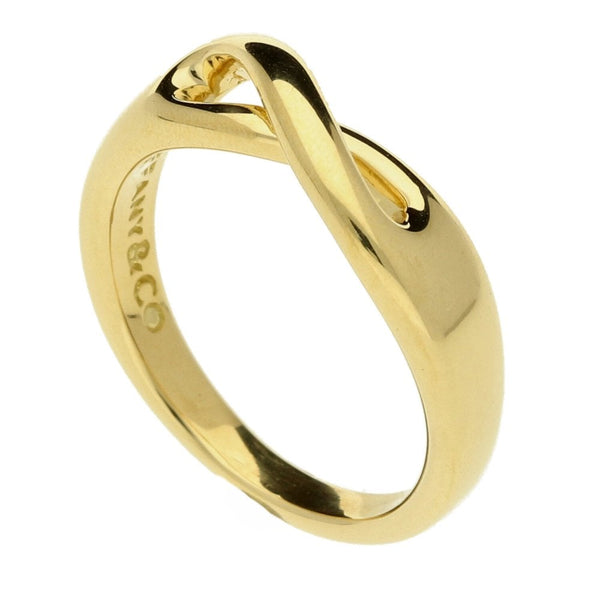 18ct Yellow Gold Tiffany Twist Band - Size K - 5.1g