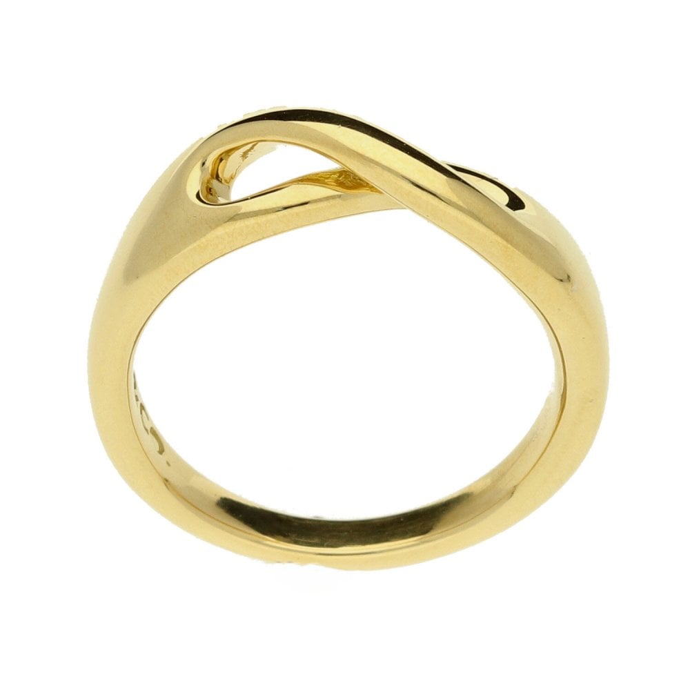 18ct Yellow Gold Tiffany Twist Band - Size K - 5.1g