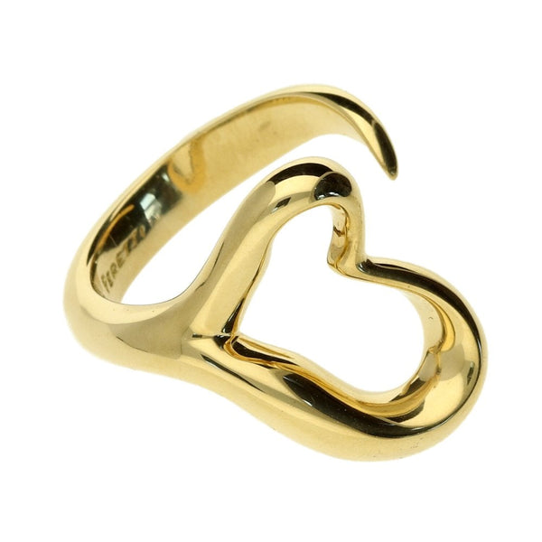 18ct Yellow Gold Tiffany & Co Heart Ring- Size L 1/2