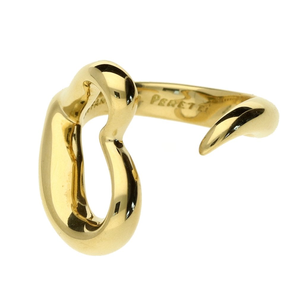 18ct Yellow Gold Tiffany & Co Heart Ring- Size L 1/2