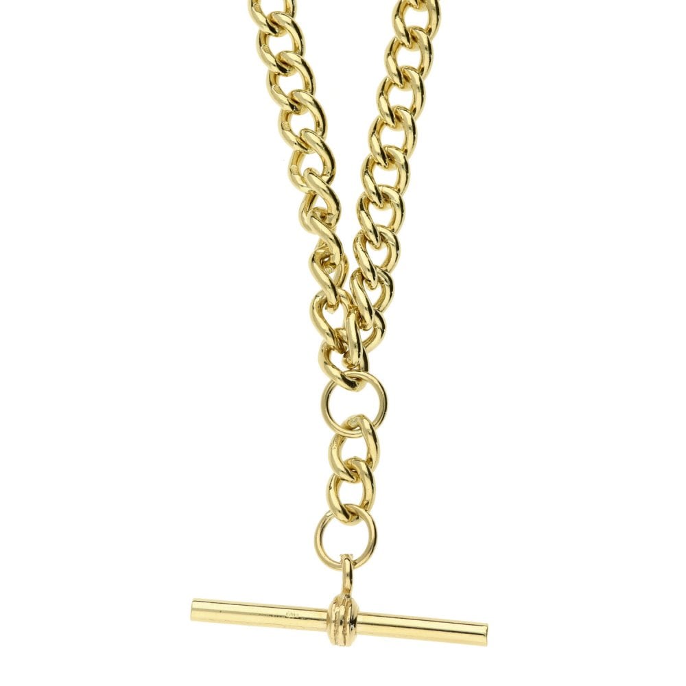 9ct Yellow Gold- Albert Chain- 20"