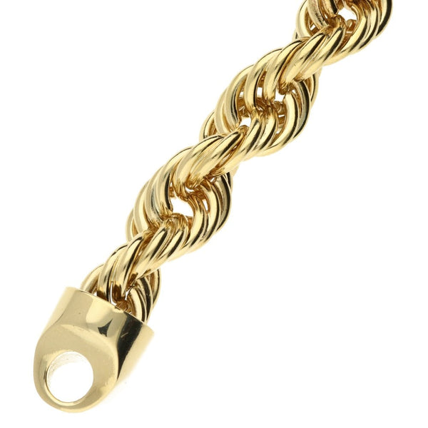 9ct Yellow Gold Heavy Prince Of Wales Bracelet - 125g