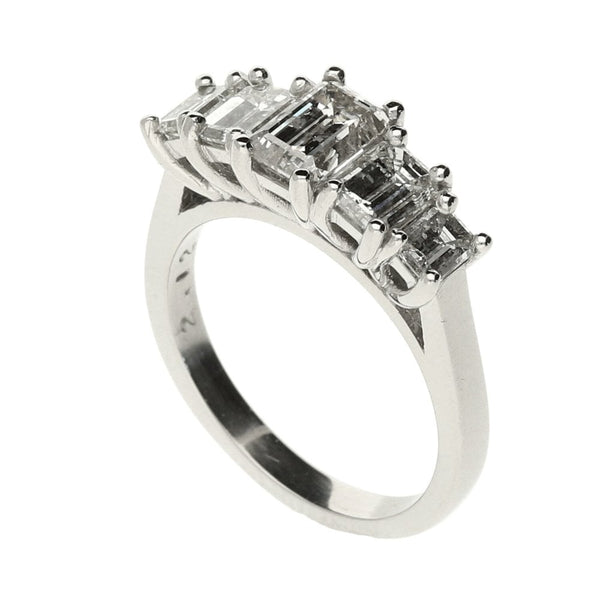 Platinum 5-Stone Diamond Ring - Size M - 2.12ct - 7.5g