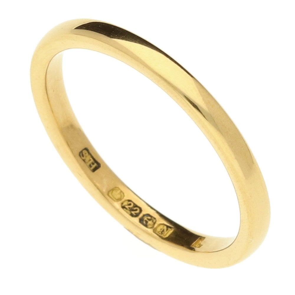 22ct Yellow Gold Ladies Wedding Ring-Size K1/2