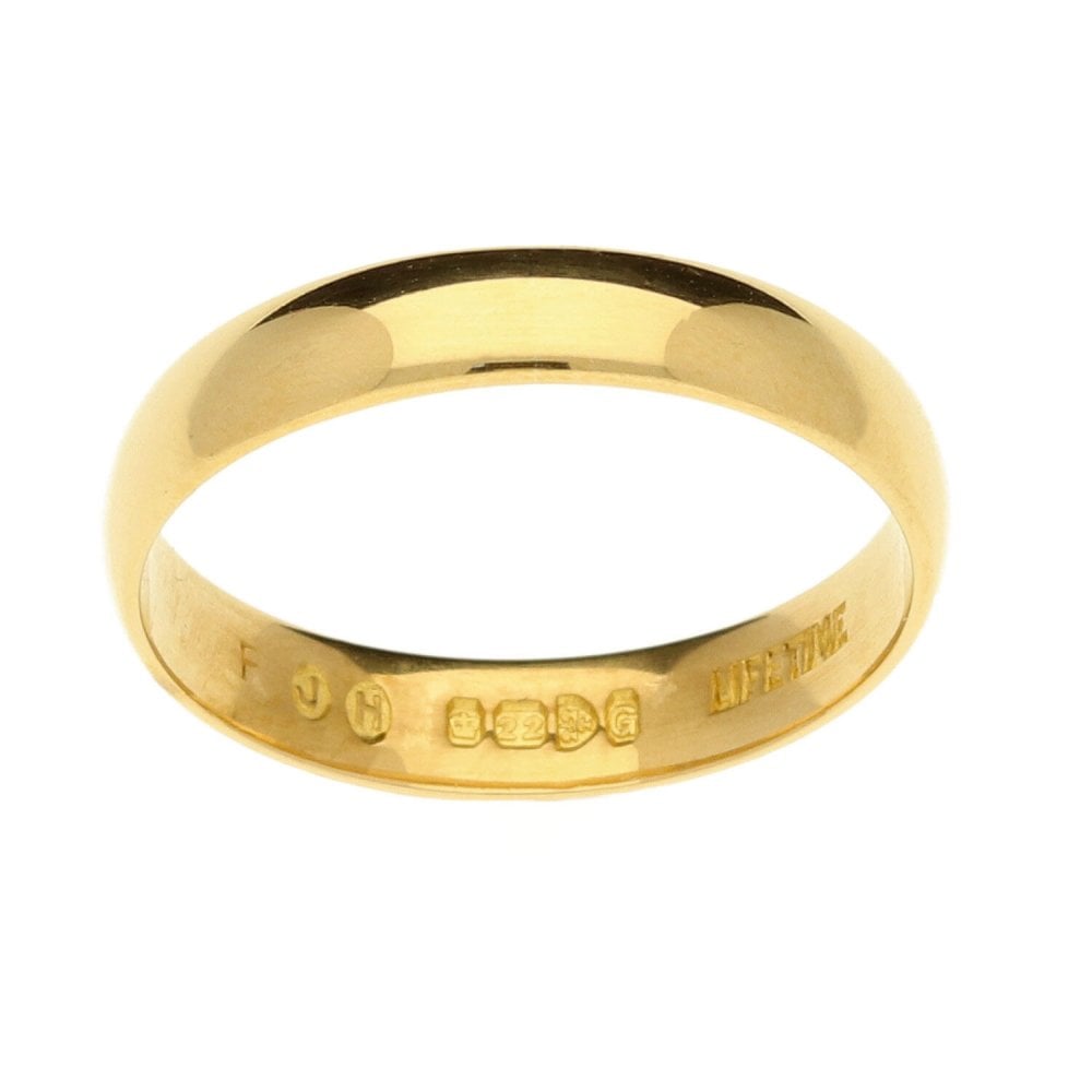 22ct Yellow Gold Ladies Wedding Ring-Size K