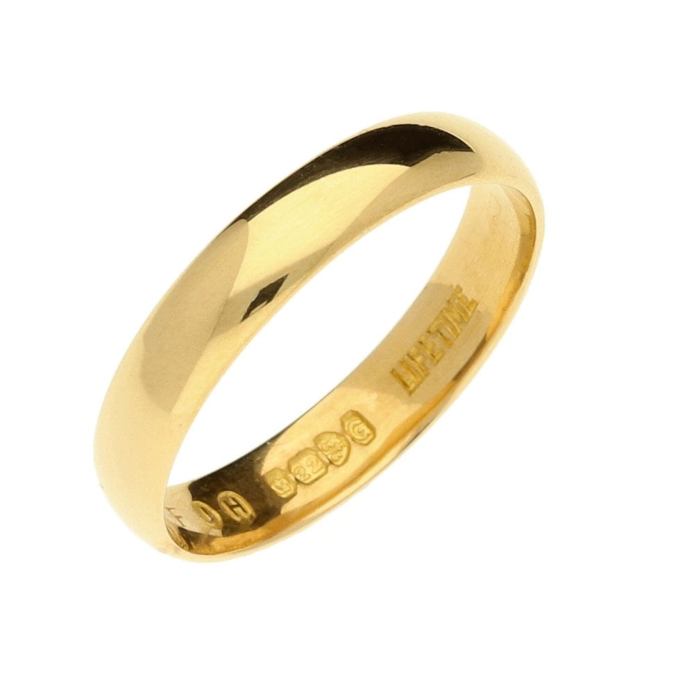22ct Yellow Gold Ladies Wedding Ring-Size K