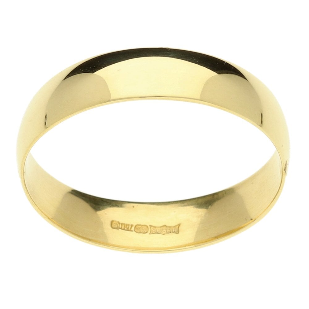18ct Yellow Gold Gents Wedding Ring-Size V1/2