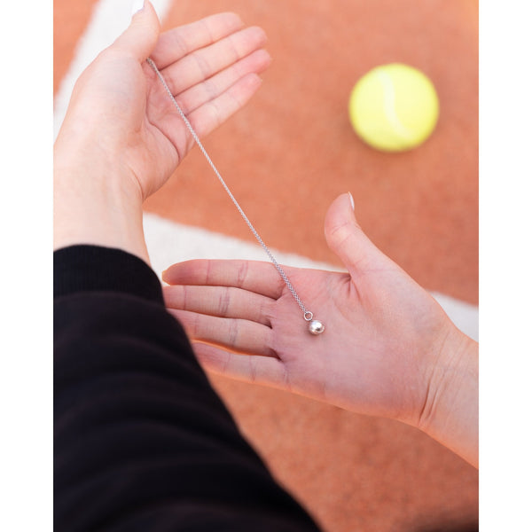 Bespoke Platinum Tennis Ball Pendant - 16 Inch - 12.10g