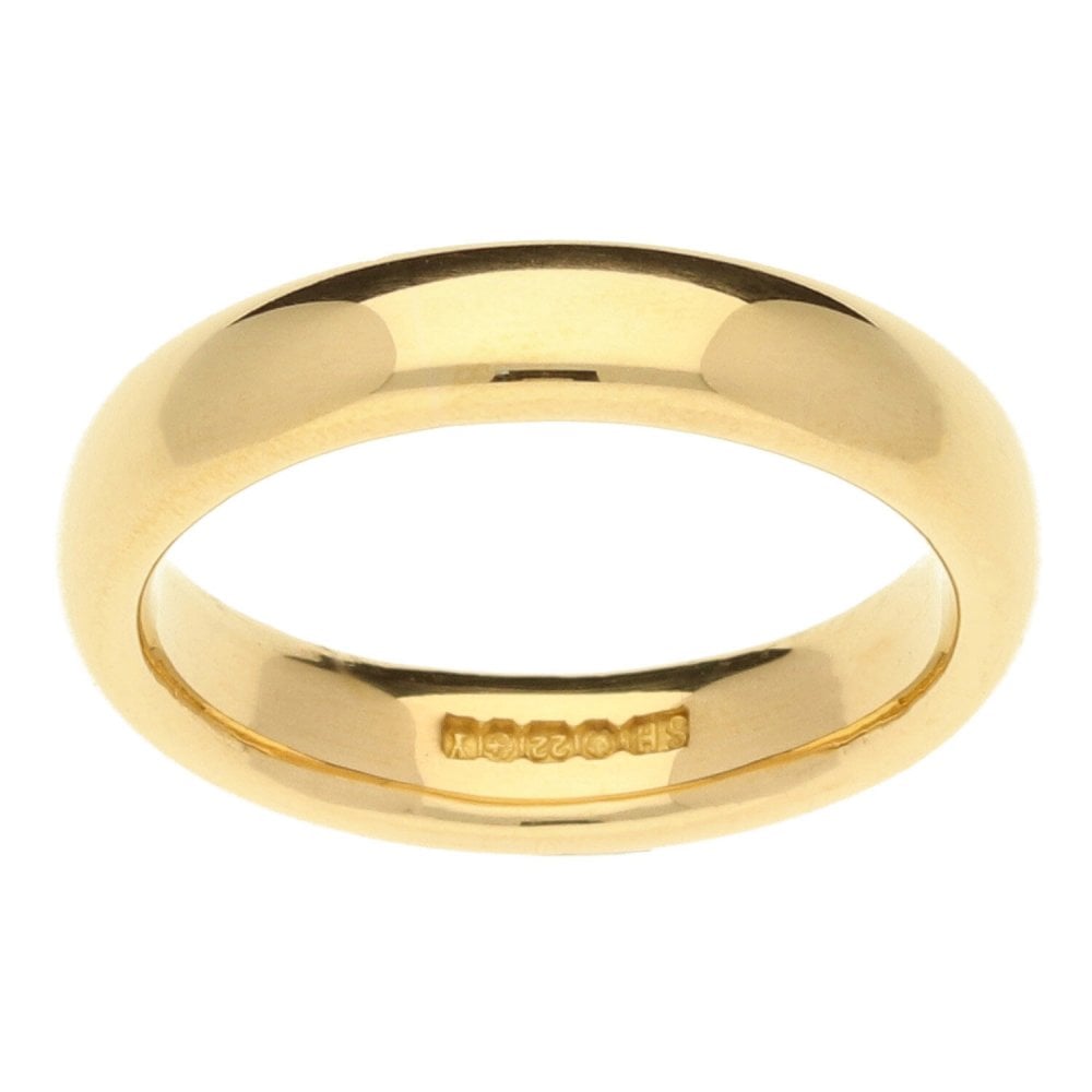 22ct Yellow Gold Wedding Ring Size J