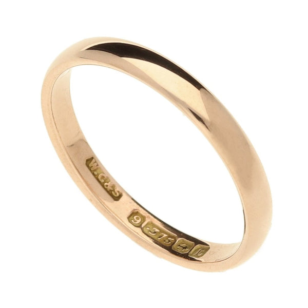 9ct Rose Gold Ladies Wedding Ring-Size N