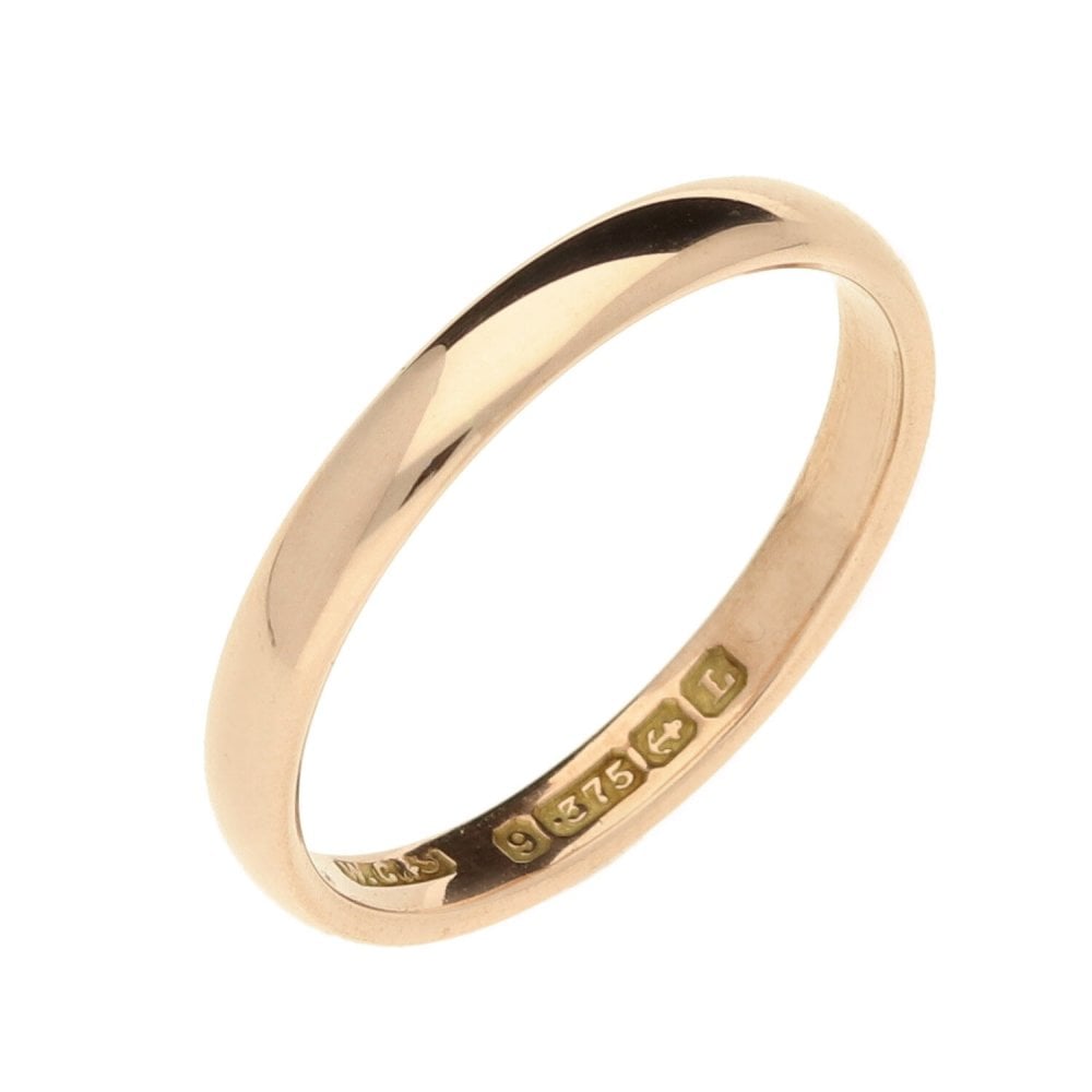 9ct Rose Gold Ladies Wedding Ring-Size N