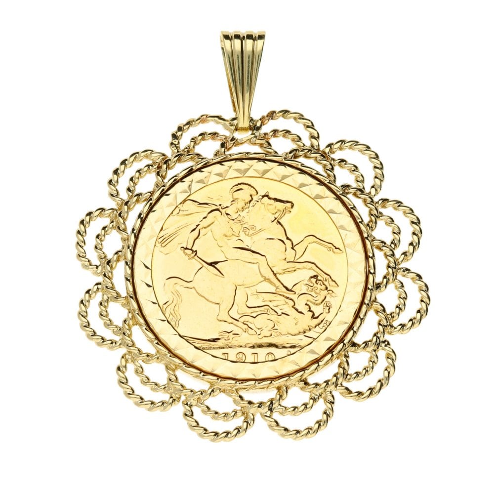 1910 Full Sovereign King Edward VII Pendant - 8.8g